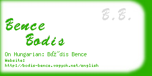 bence bodis business card